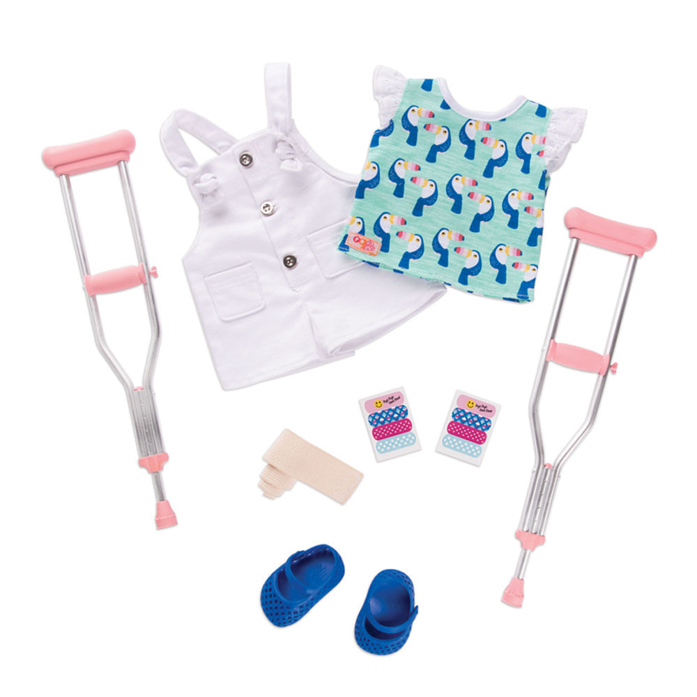 Encontraproduto.com.br - Conjunto De Roupa Com Muletas - Our Generation