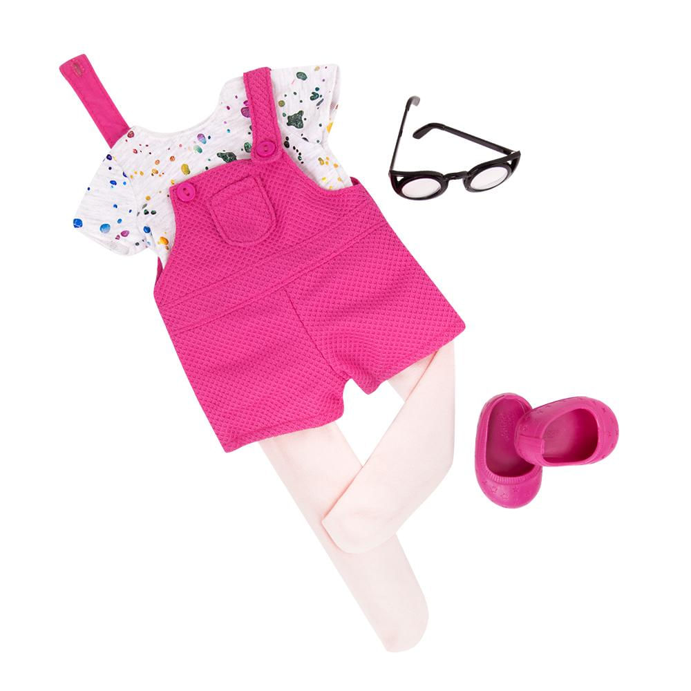 Encontraproduto.com.br - Conjunto De Roupa Com Macacão Rosa - Our Generation