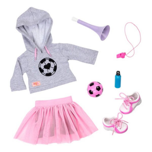 Encontraproduto.com.br - Acessório para Boneca - Our Generation - Roupa de Futebol com Saia de Tule - Candide