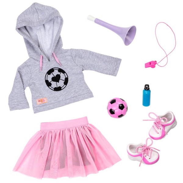 Encontraproduto.com.br - Acessório para Boneca - Our Generation - Roupa de Futebol com Saia de Tule - Candide