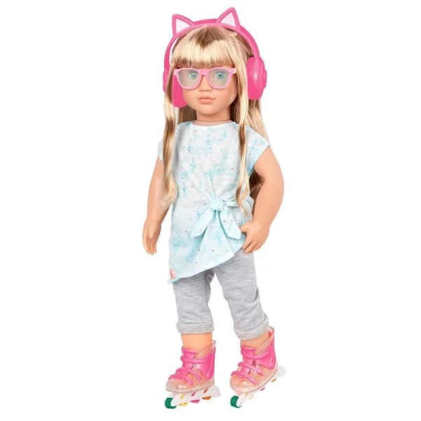 Encontraproduto.com.br - Roupa Para Boneca - Patins E Fone De Ouvido De Gatinho - Candide