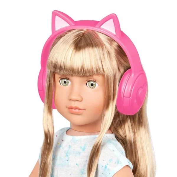 Encontraproduto.com.br - Roupa Para Boneca - Patins E Fone De Ouvido De Gatinho - Candide