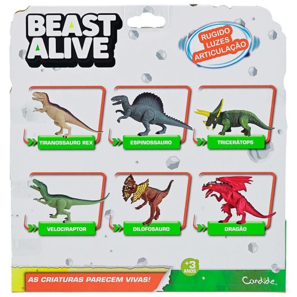 Encontraproduto.com.br - BEAST ALIVE - FERAS SELVAGENS - SOM E LUZ - DILOFOSAURO