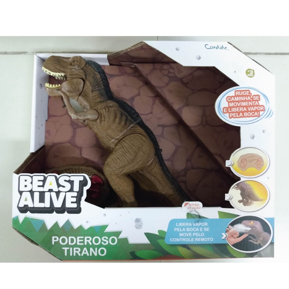 Encontraproduto.com.br - T-Rex Poderoso Tirano Com Controle Remoto - Candide
