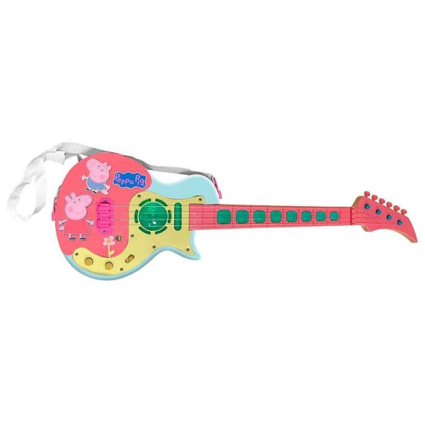 Encontraproduto.com.br - Guitarra Eletrônica Infantil com Sons e Luzes - Peppa Pig - Candide