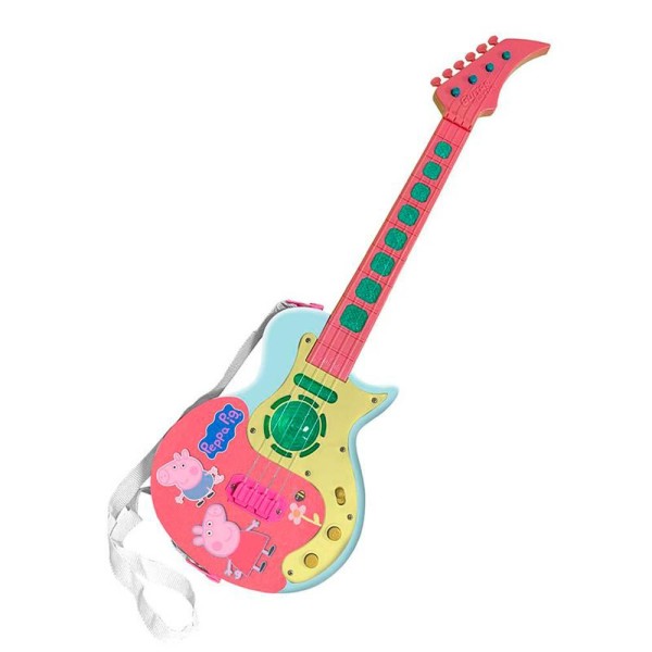 Encontraproduto.com.br - Guitarra Eletrônica Infantil com Sons e Luzes - Peppa Pig - Candide