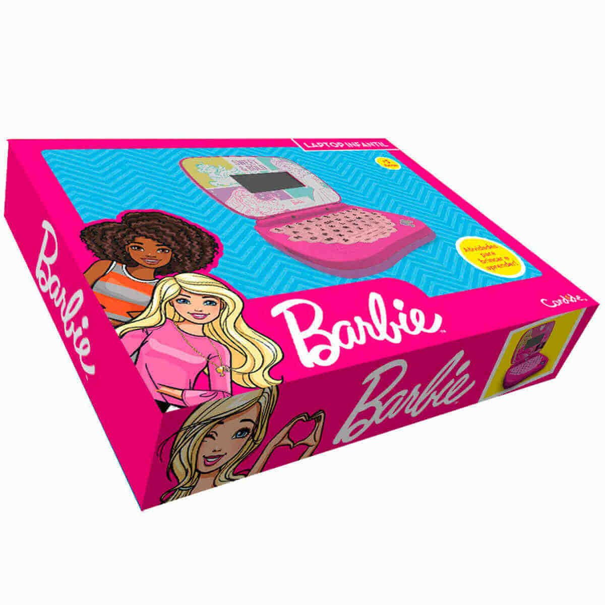 Encontraproduto.com.br - Laptop Infantil Educativo Bilíngue Barbie Candide 1812