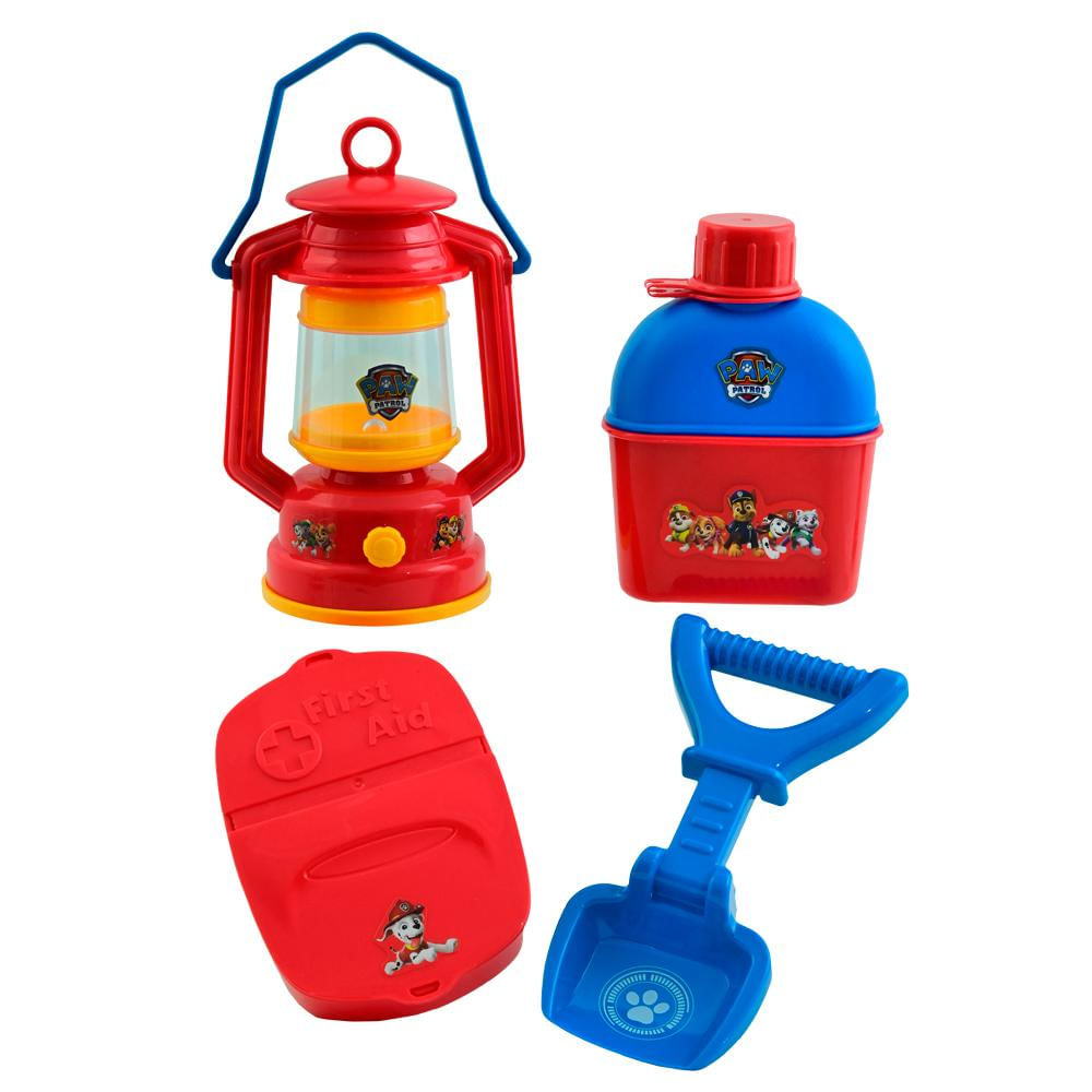 Encontraproduto.com.br - Playset Paw Patrol Camping Kit Com Lampião e Cantil Candide