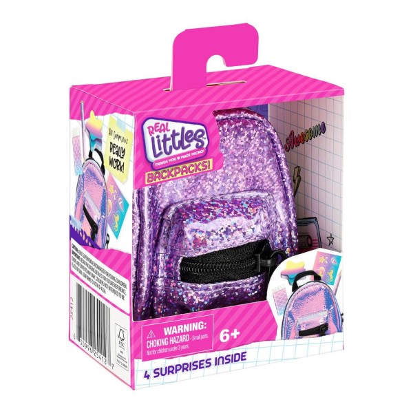 Encontraproduto.com.br - Real Little - Mini Mochilas Colecionáveis - Roxo c/ Glitter