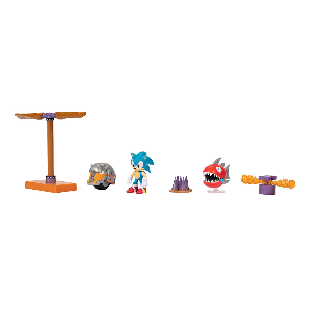 Encontraproduto.com.br - Conjunto - Diorama Set Wave 2 e Mini Figuras - Sonic - Candide
