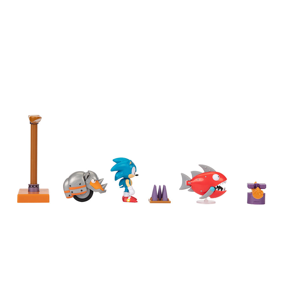 Encontraproduto.com.br - Conjunto - Diorama Set Wave 2 e Mini Figuras - Sonic - Candide