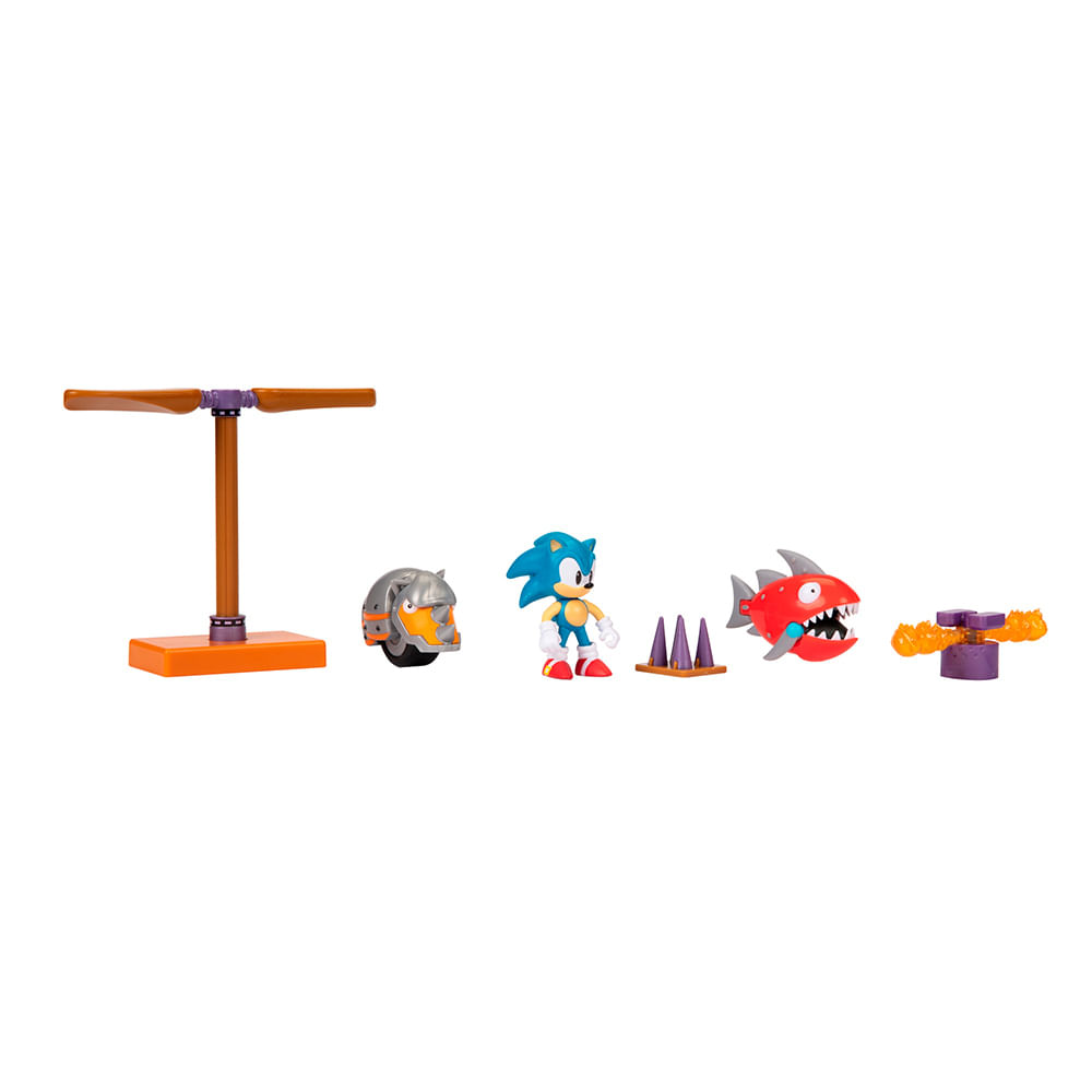 Encontraproduto.com.br - Conjunto - Diorama Set Wave 2 e Mini Figuras - Sonic - Candide