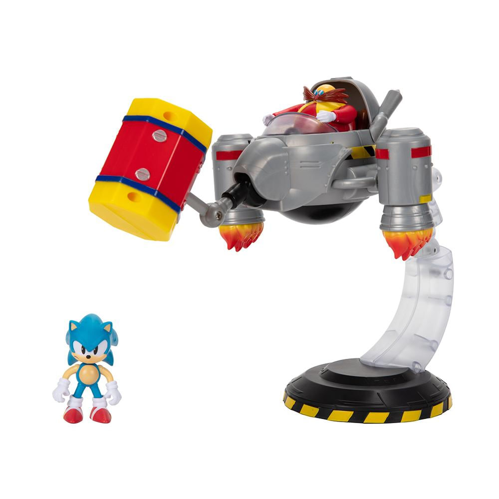Encontraproduto.com.br - Conjunto - Egg Mobile Battle Set e Mini Figuras - Sonic - Candide