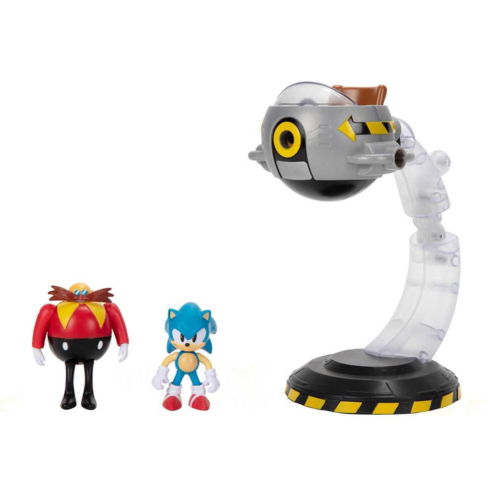 Encontraproduto.com.br - Conjunto - Egg Mobile Battle Set e Mini Figuras - Sonic - Candide
