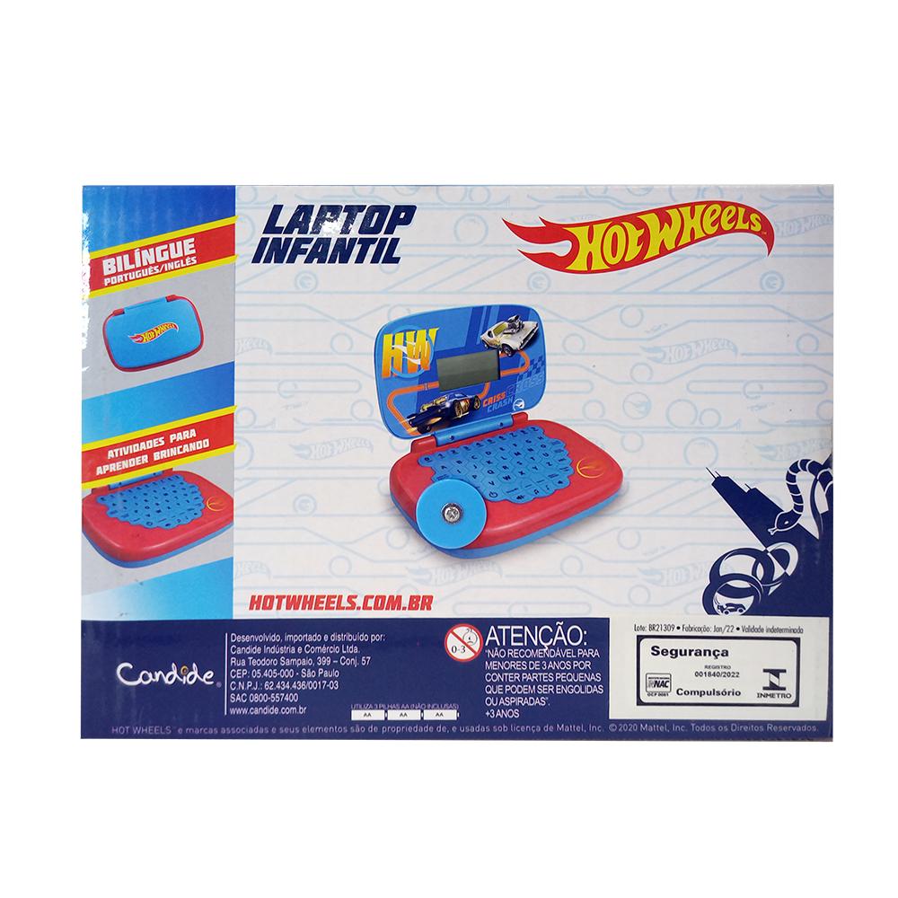 Encontraproduto.com.br - Laptop Hot Wheels Bilíngue Candide 4533
