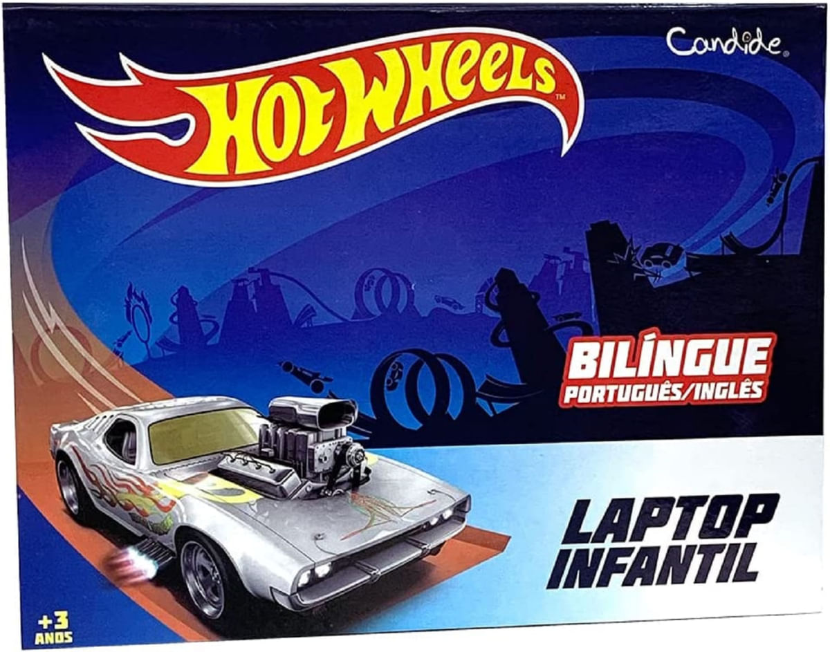 Encontraproduto.com.br - Laptop Hot Wheels Bilíngue Candide 4533