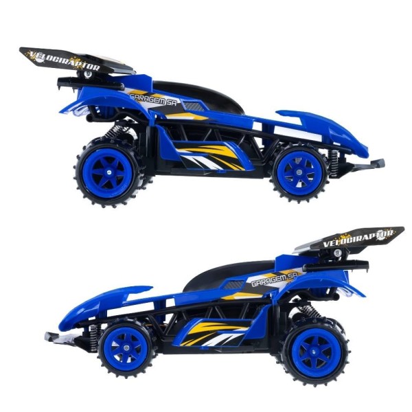 Encontraproduto.com.br - Veiculo Velociraptor Rc 7 Func - Bat Recarregavel - Azul