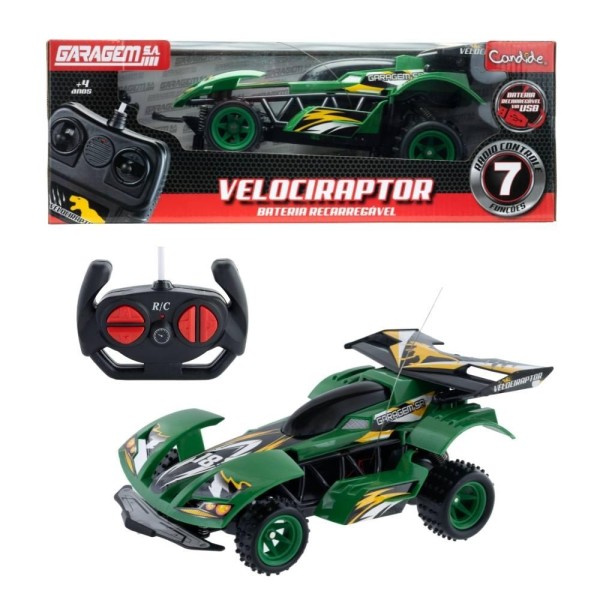 Encontraproduto.com.br - Veiculo Velociraptor Rc 7 Func - Bat Recarregavel - Verde