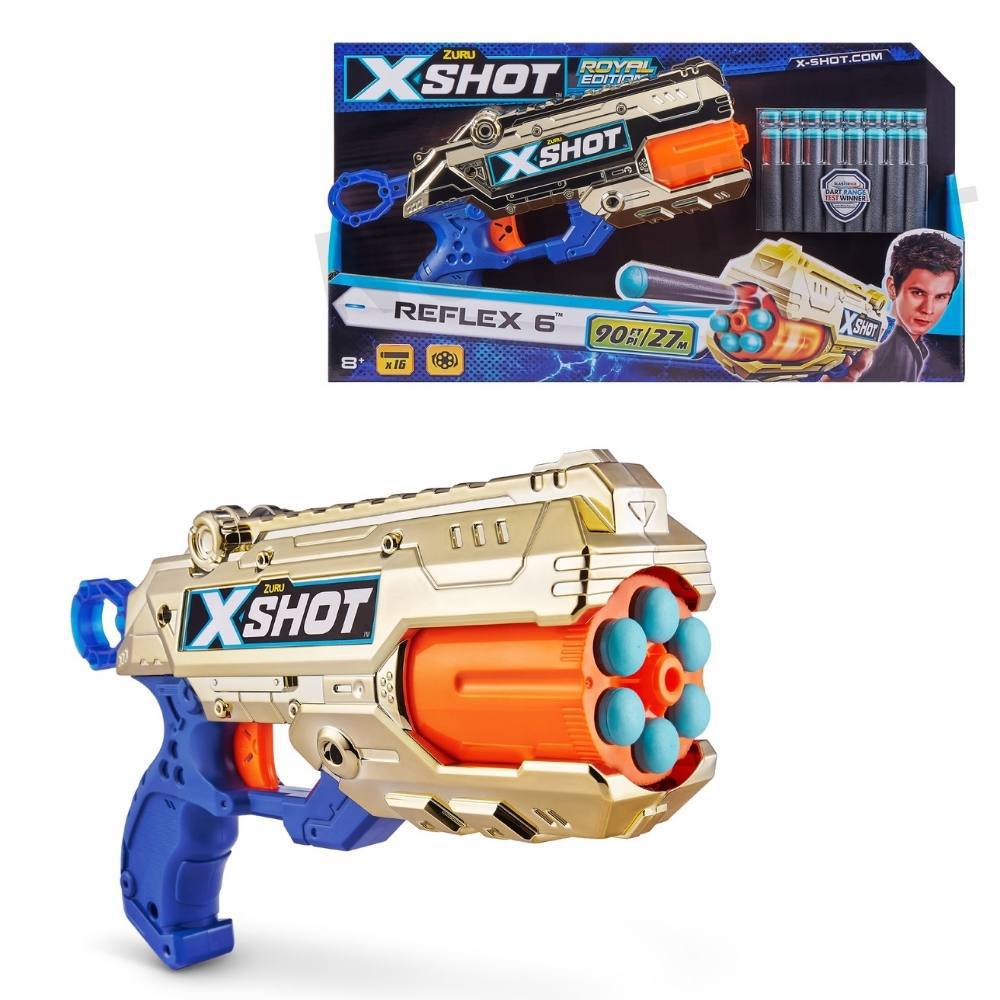 Encontraproduto.com.br - Lançador X-Shot Royale Reflex 6 com 16 Dardos Candide