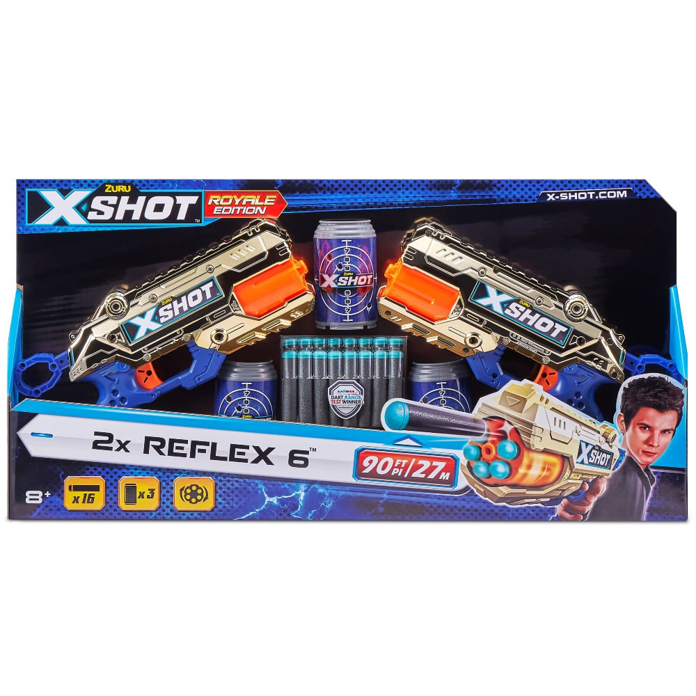 Encontraproduto.com.br - Lançadores De Dardos Com Alvos - X-Shot Royale - Reflex 6 - Candide