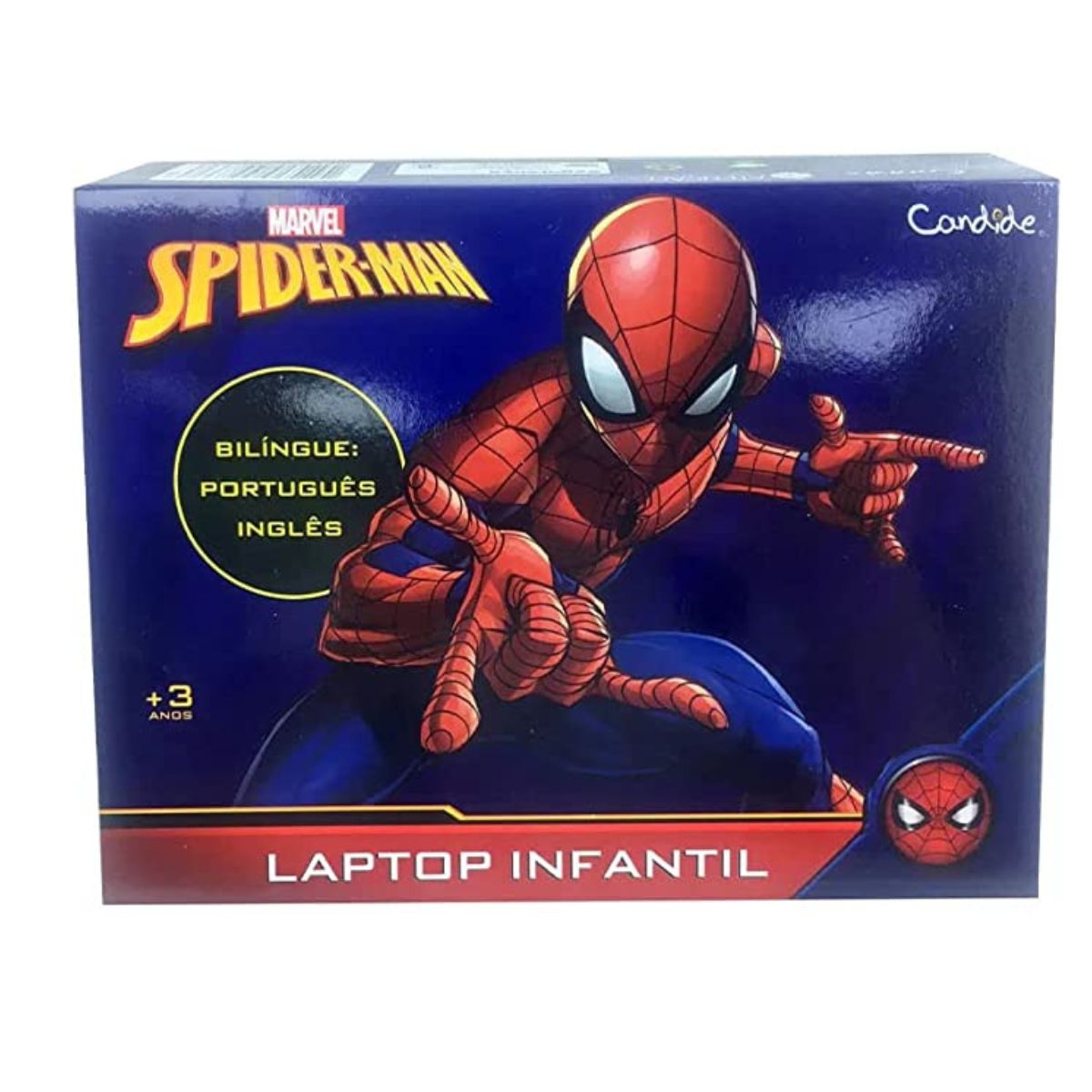 Encontraproduto.com.br - Laptop Infantil Homem-Aranha Bilíngue Musical - Candide