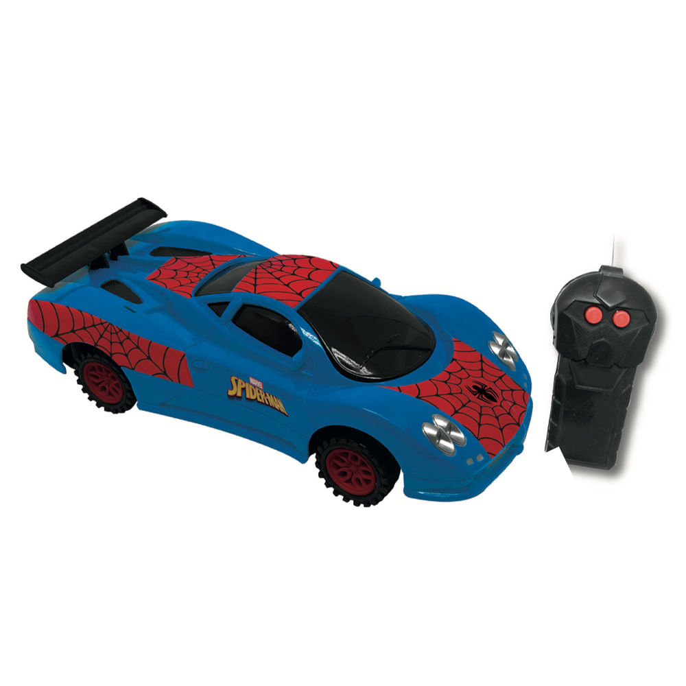 Encontraproduto.com.br - Carrinho de Controle Remoto Spider Man Web Storm Sortido - Candide