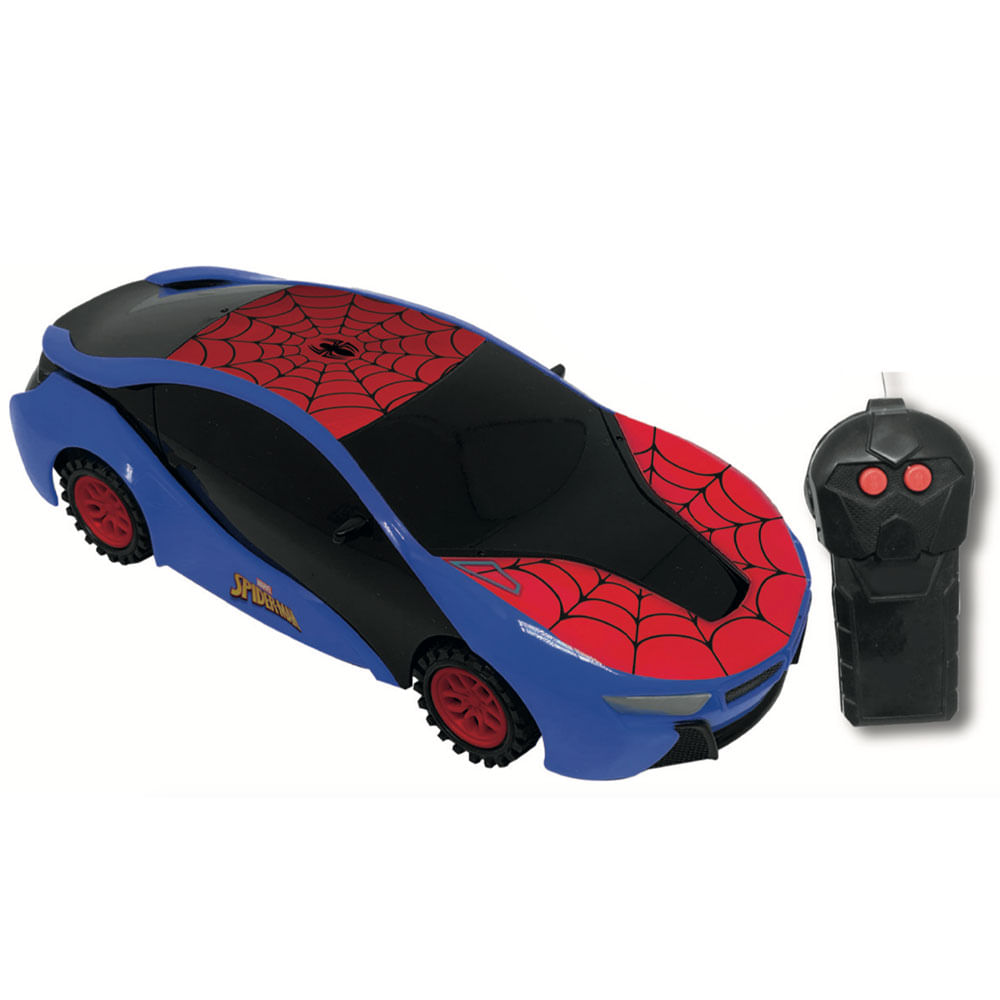 Encontraproduto.com.br - Carrinho de Controle Remoto Spider Man Web Storm Sortido - Candide