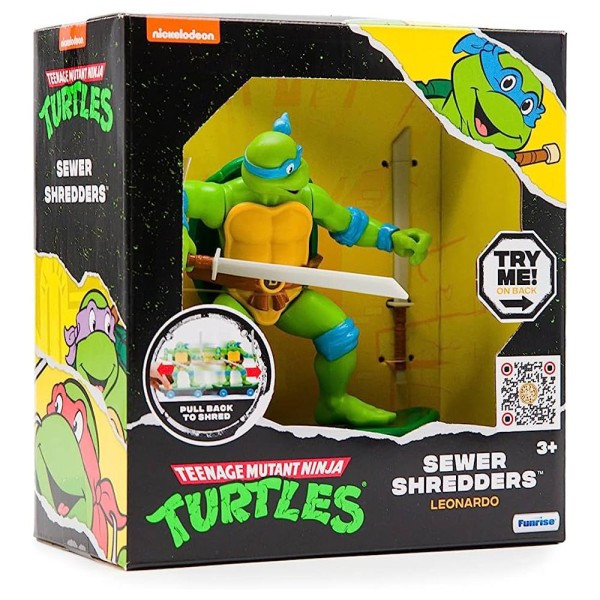 Encontraproduto.com.br - Tartaruga Ninja - Personagem Sewer Shredders - Leonardo
