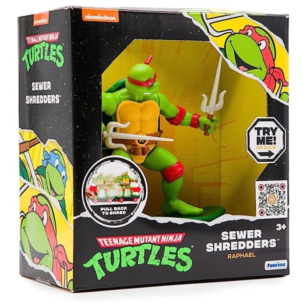 Encontraproduto.com.br - Tartaruga Ninja - Personagem Sewer Shredders - Raphael