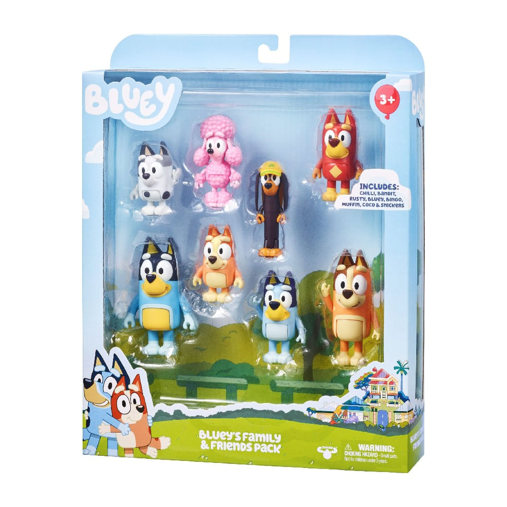 Encontraproduto.com.br - Bonecos - Miniaturas Familia e Amigos Blueys (7913) CANDIDE