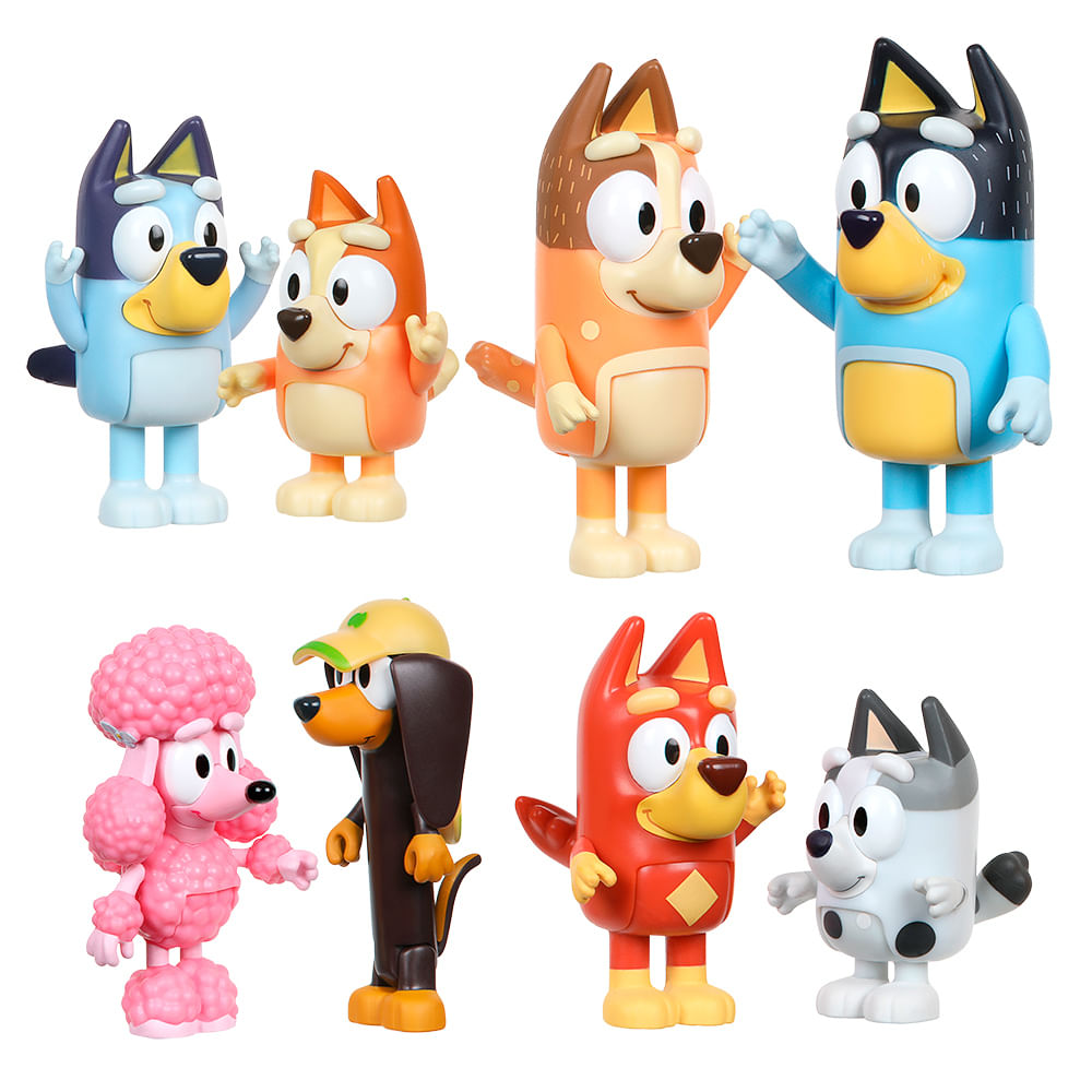 Encontraproduto.com.br - Bonecos - Miniaturas Familia e Amigos Blueys (7913) CANDIDE
