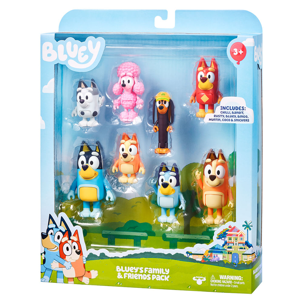 Encontraproduto.com.br - Bonecos - Miniaturas Familia e Amigos Blueys (7913) CANDIDE