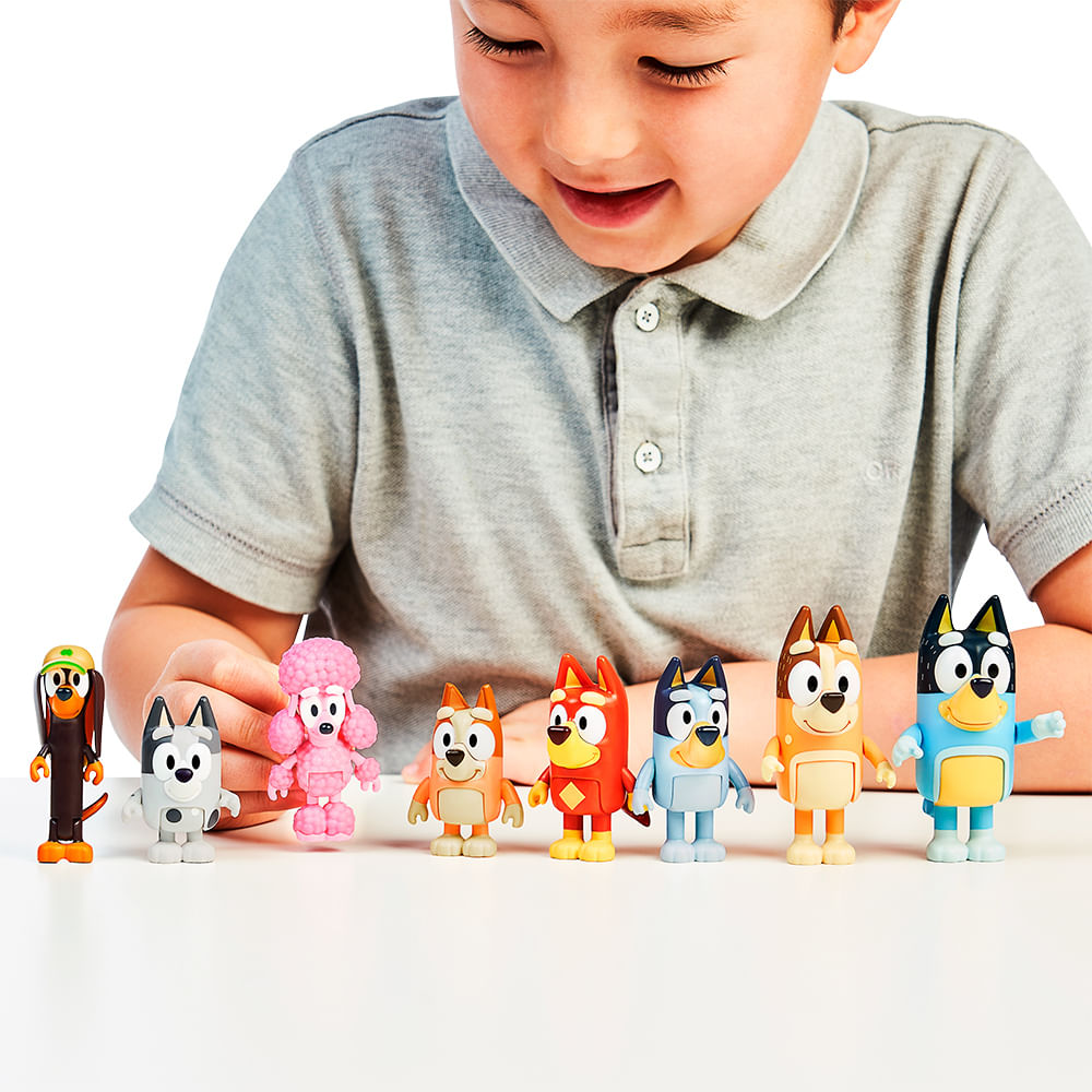 Encontraproduto.com.br - Bonecos - Miniaturas Familia e Amigos Blueys (7913) CANDIDE