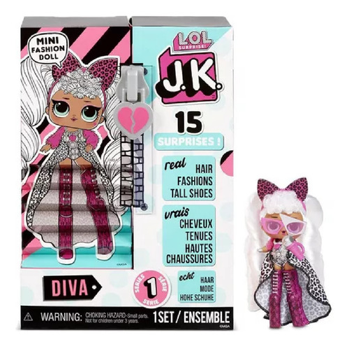 Mini Boneca Surpresa - LOL Surprise! J.K - 15 Surpresas - Diva - Candide