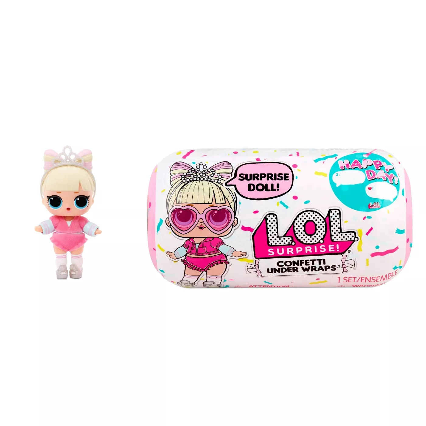 Encontraproduto.com.br - LOL Surprise Confetti Under Wraps Aniversário - Candide