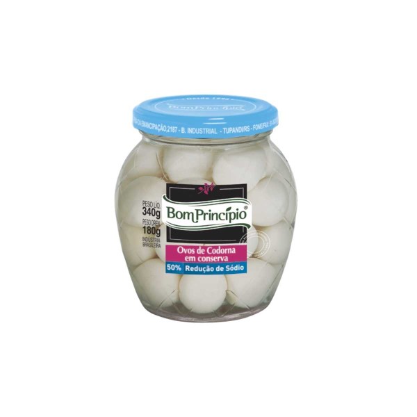 Encontraproduto.com.br - Ovos de Codorna 50% Redução de Sódio Bom Principio 180 g
