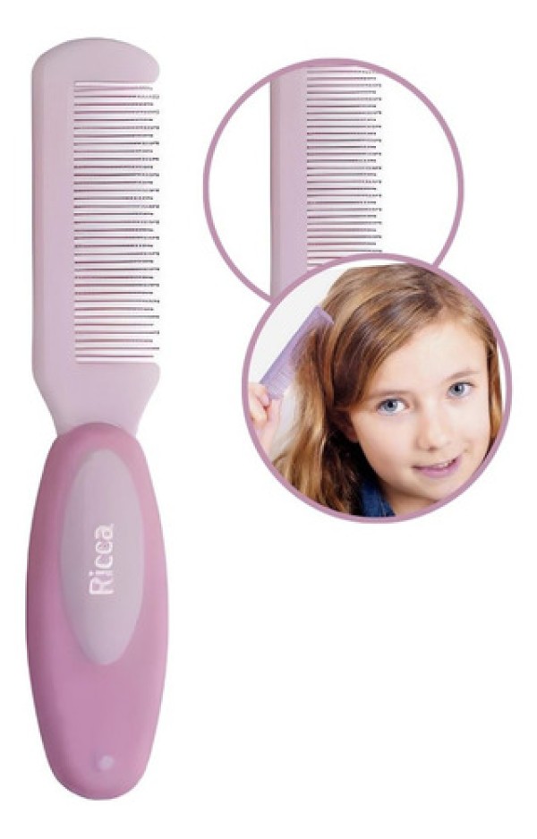 Encontraproduto.com.br - Pente Ricca Baby Rosa - 389