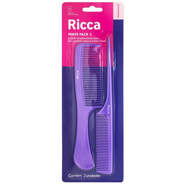 Encontraproduto.com.br - Kit Com 02 Pentes Basic Ref. 997 - Ricca