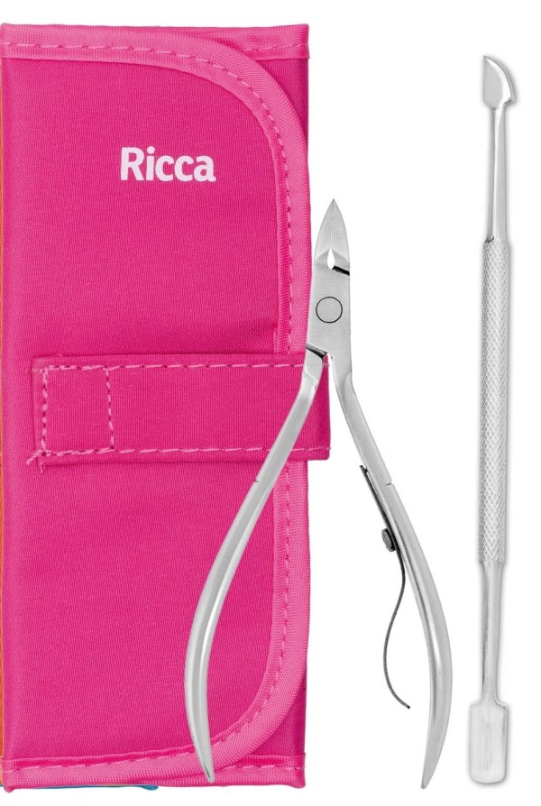 Kit Manicure Ricca 2 Em 1 Inox Com Estojo -1671