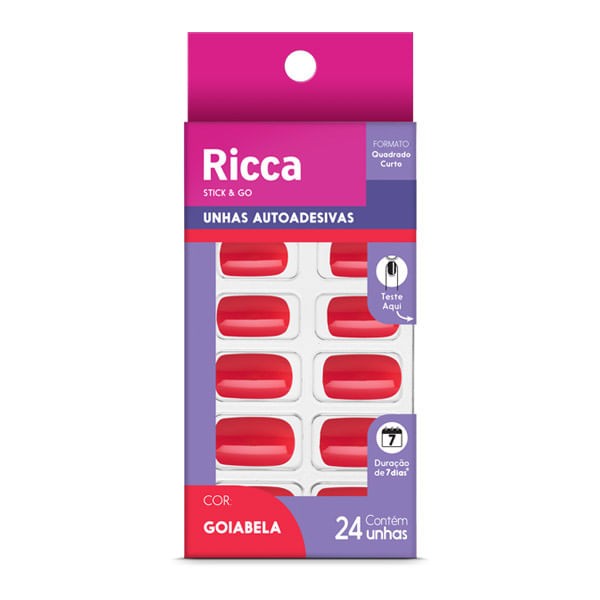 Encontraproduto.com.br - Unhas Autoadesivas Rosa Guava Ricca