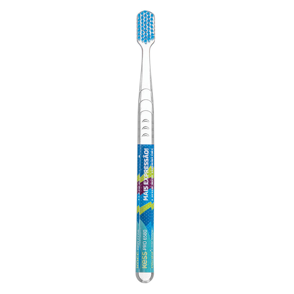Encontraproduto.com.br - Escova Dental Kess Pro Clear Extra Macia Cores Sortidas com 1 Unidade+ Capa Protetora