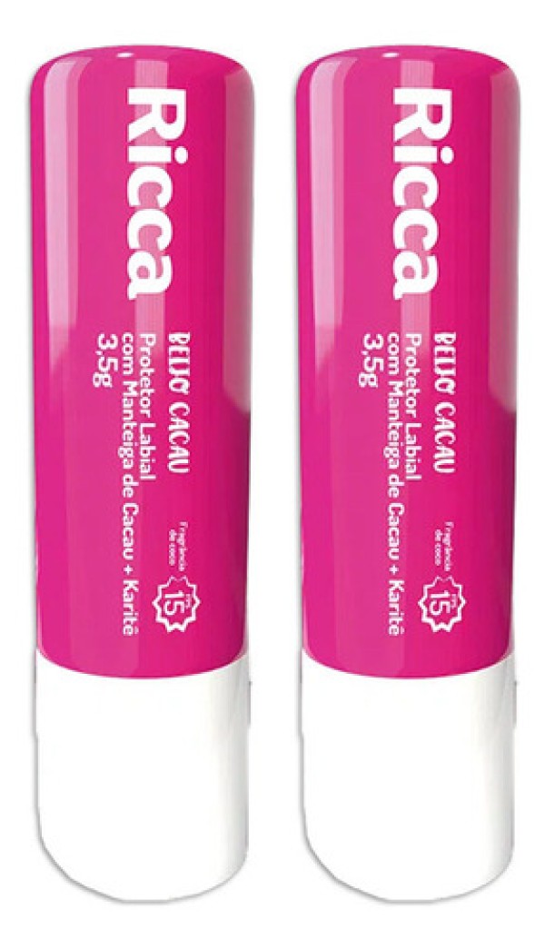 Encontraproduto.com.br - Protetor Labial Ricca com Manteiga de Cacau + Karitê Fps 15
