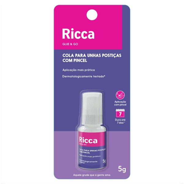 Encontraproduto.com.br - Cola Para Unhas Postiças Com Pincel Ricca
