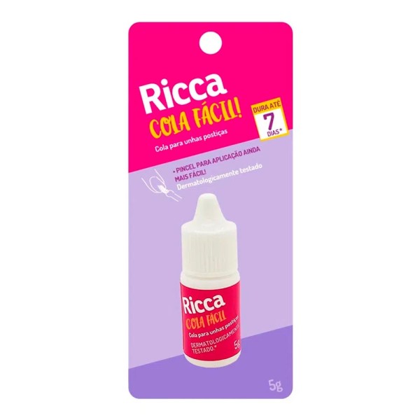 Encontraproduto.com.br - Cola Para Unhas Postiças Com Pincel Ricca