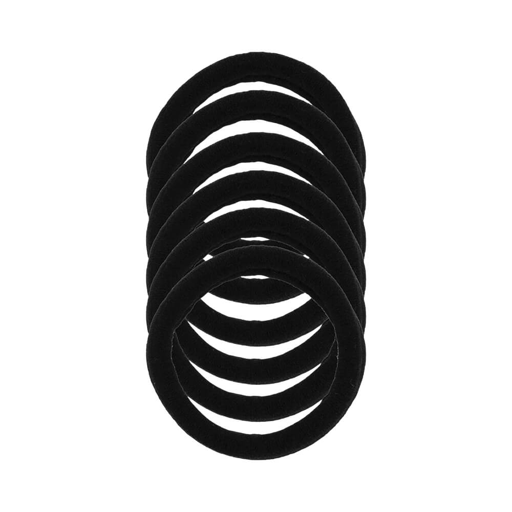Encontraproduto.com.br - Elásticos Para Cabelos Ricca Preto Com 6 Unidades Ref.2725