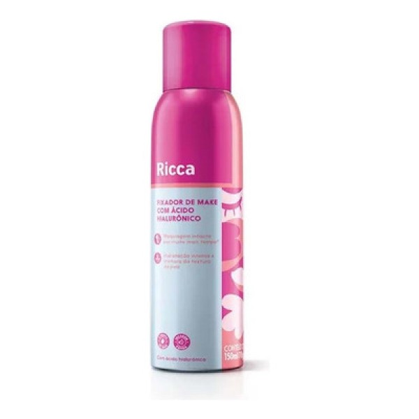 Encontraproduto.com.br - Fixador De Make Ricca Com Ácido Hialurônico 150ml