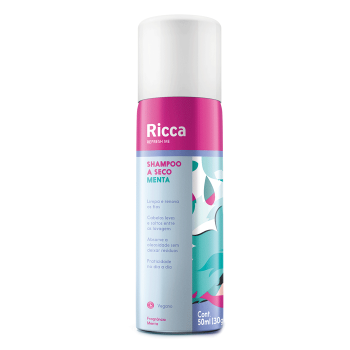 Encontraproduto.com.br - Shampoo A Seco Menta Cuca Fresca 50ml Ricca