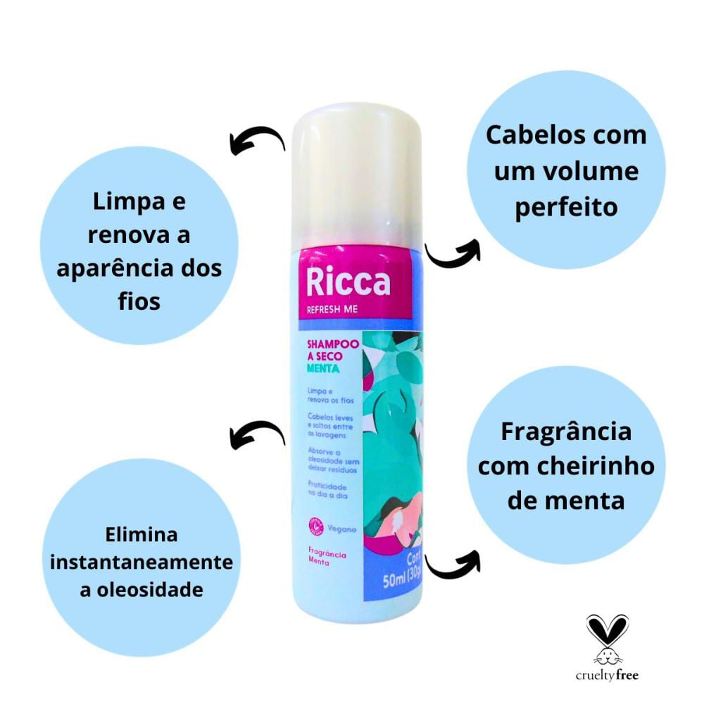 Encontraproduto.com.br - Shampoo A Seco Menta Cuca Fresca 50ml Ricca