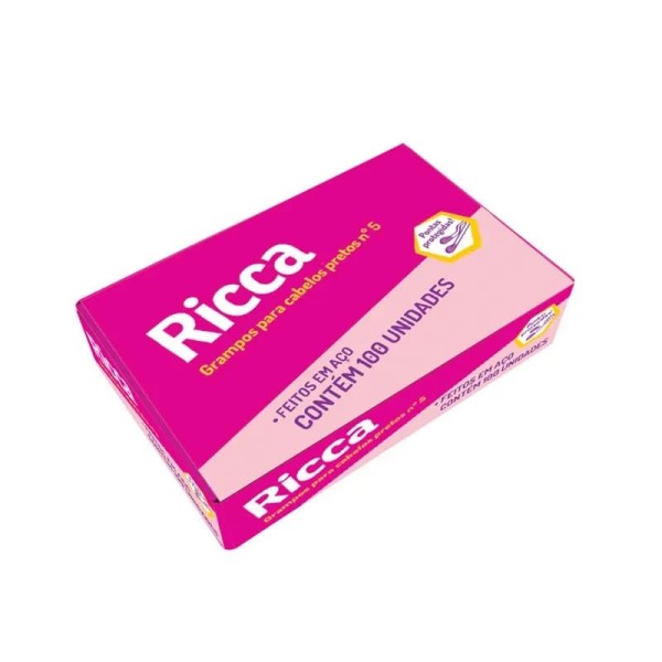Grampo Para Cabelo N5 Preto Ref. 3107 100 Unidades - Ricca