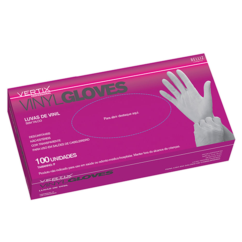 Encontraproduto.com.br - Luvas de Vinil Vertix Sem Talco